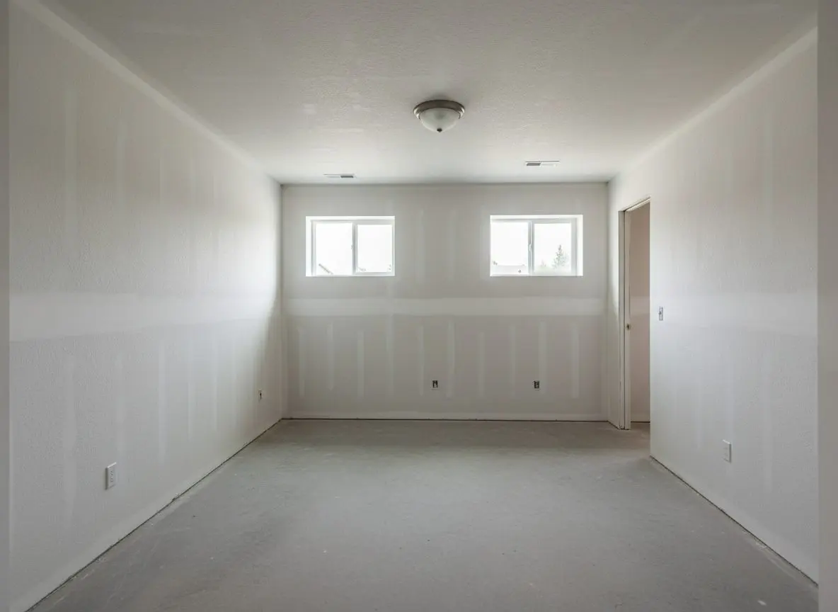 Basement finished from bare studs in Spokane Valley