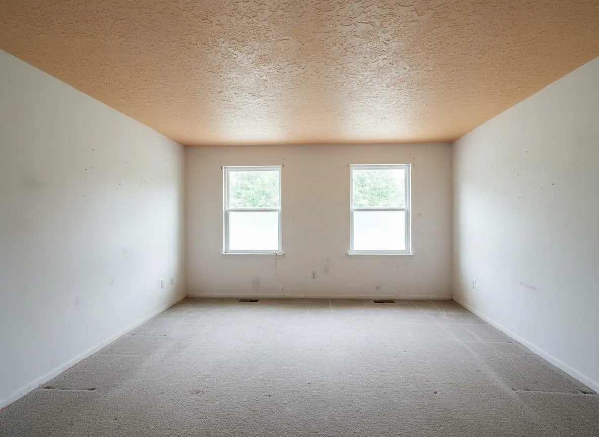 Orange peel matched on one ceiling in Nine Mile Falls